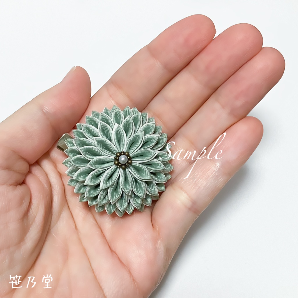 つまみ細工 和のクリップ〜夏去〜