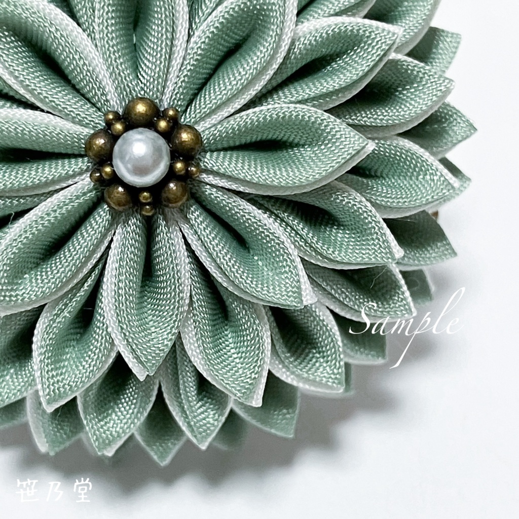 つまみ細工 和のクリップ〜夏去〜