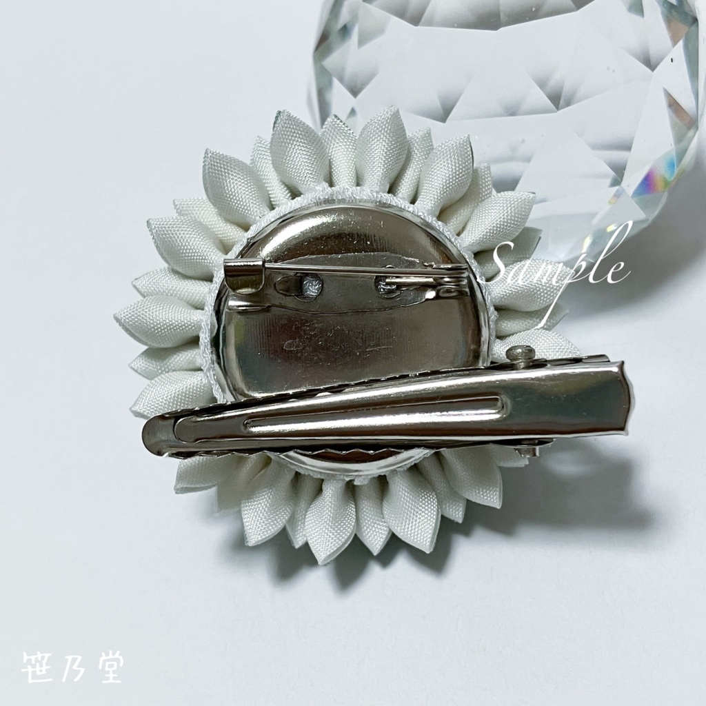 つまみ細工 和のクリップ〜雨路〜