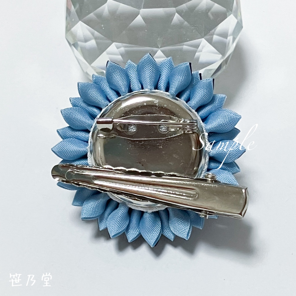 つまみ細工 和のクリップ~黒南風〜