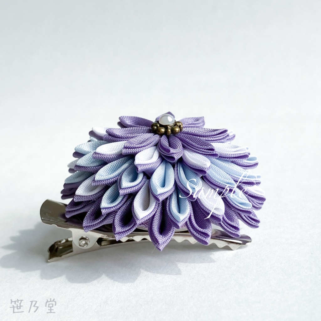 つまみ細工和のクリップ~花氷室~