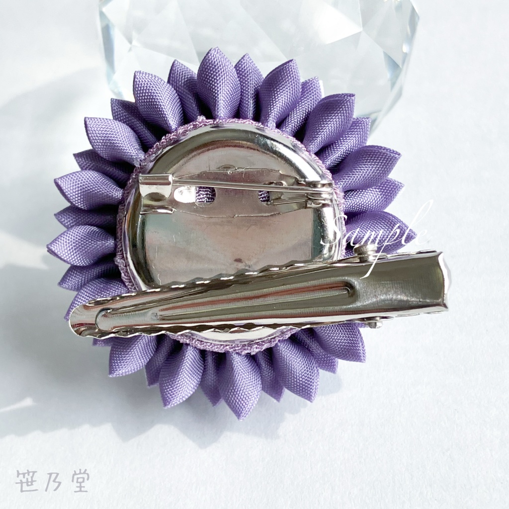 つまみ細工和のクリップ~花氷室~