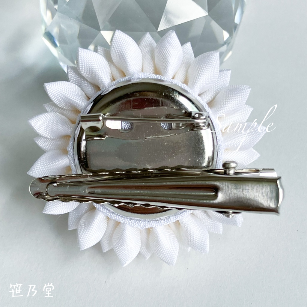 つまみ細工 和のクリップ〜新霞〜