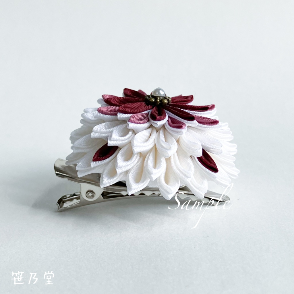 つまみ細工 和のクリップ〜新霞〜