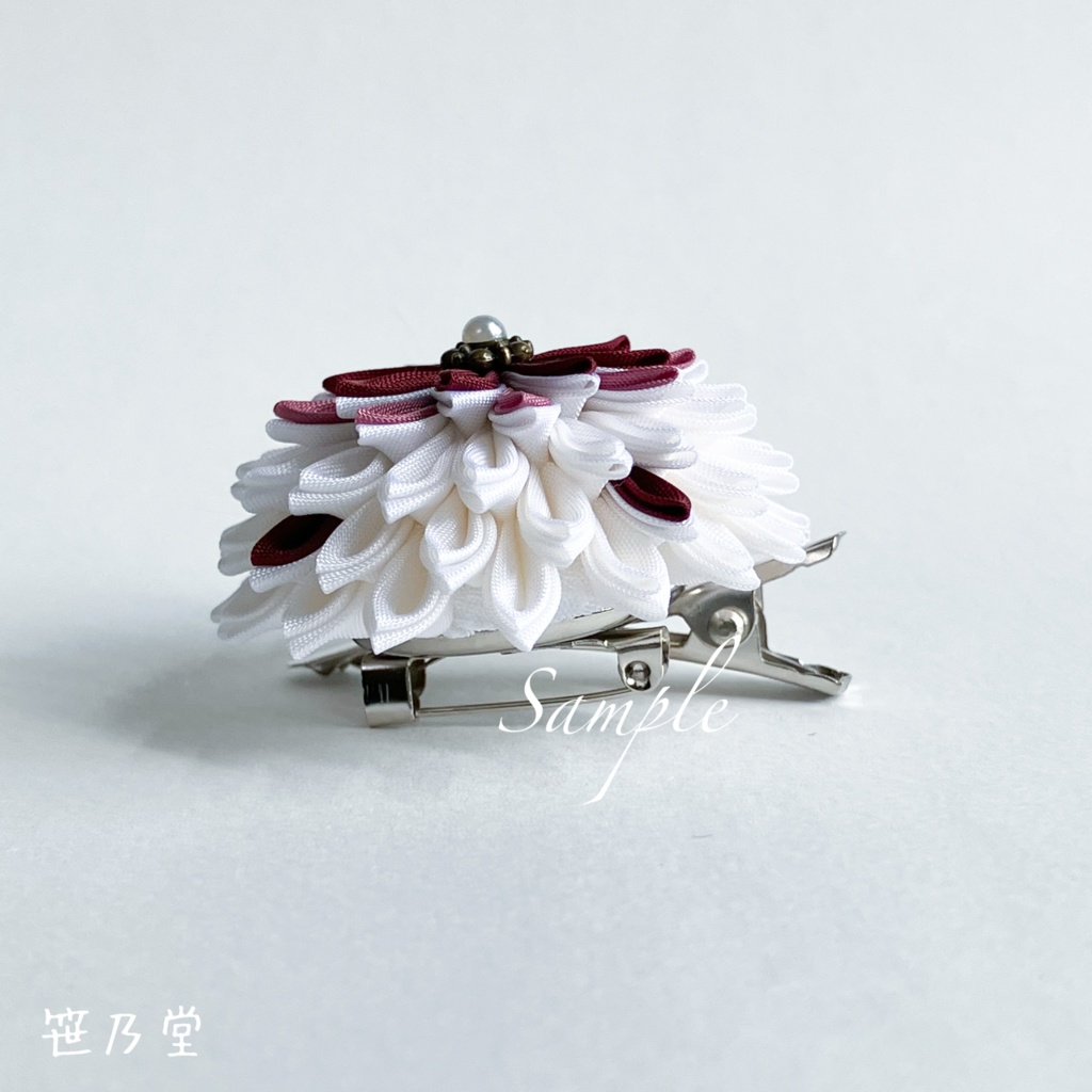 つまみ細工 和のクリップ〜新霞〜