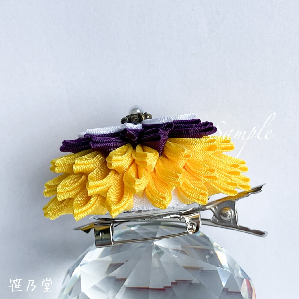 つまみ細工 和のクリップ〜HALLOWEEN MOON〜