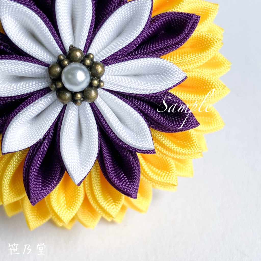 つまみ細工 和のクリップ〜HALLOWEEN MOON〜