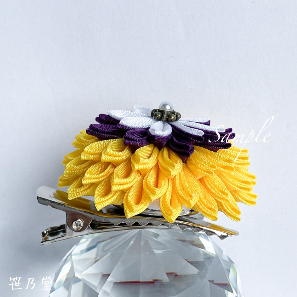 つまみ細工 和のクリップ〜HALLOWEEN MOON〜