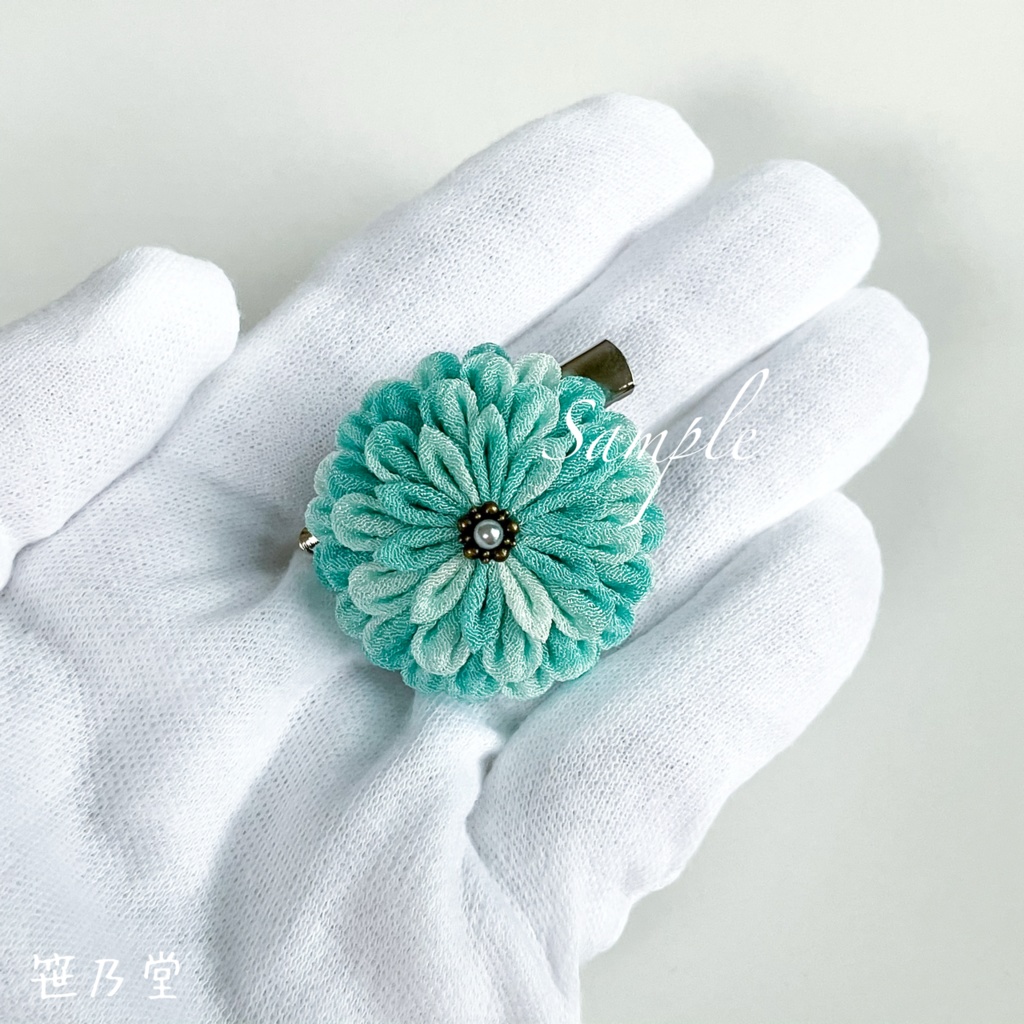 つまみ細工 和のクリップ〜泡泡〜