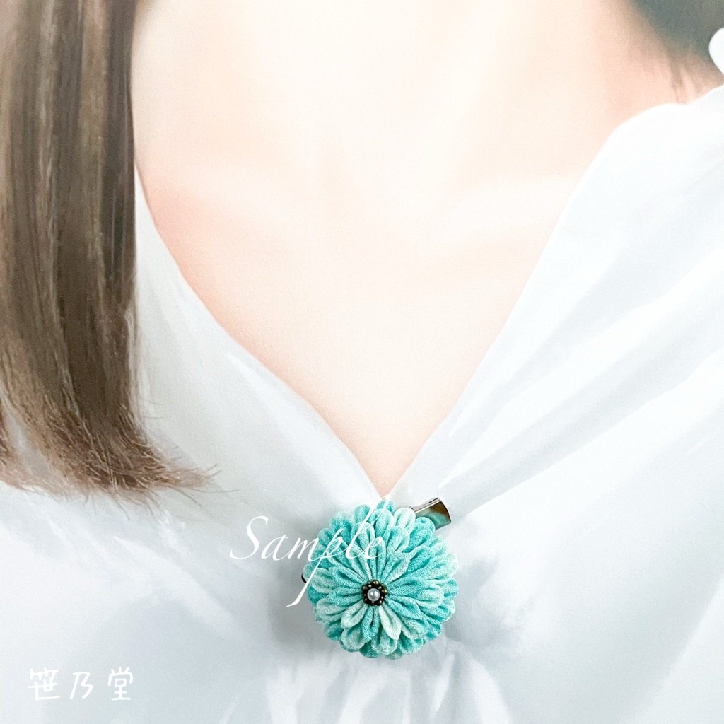 つまみ細工 和のクリップ〜泡泡〜