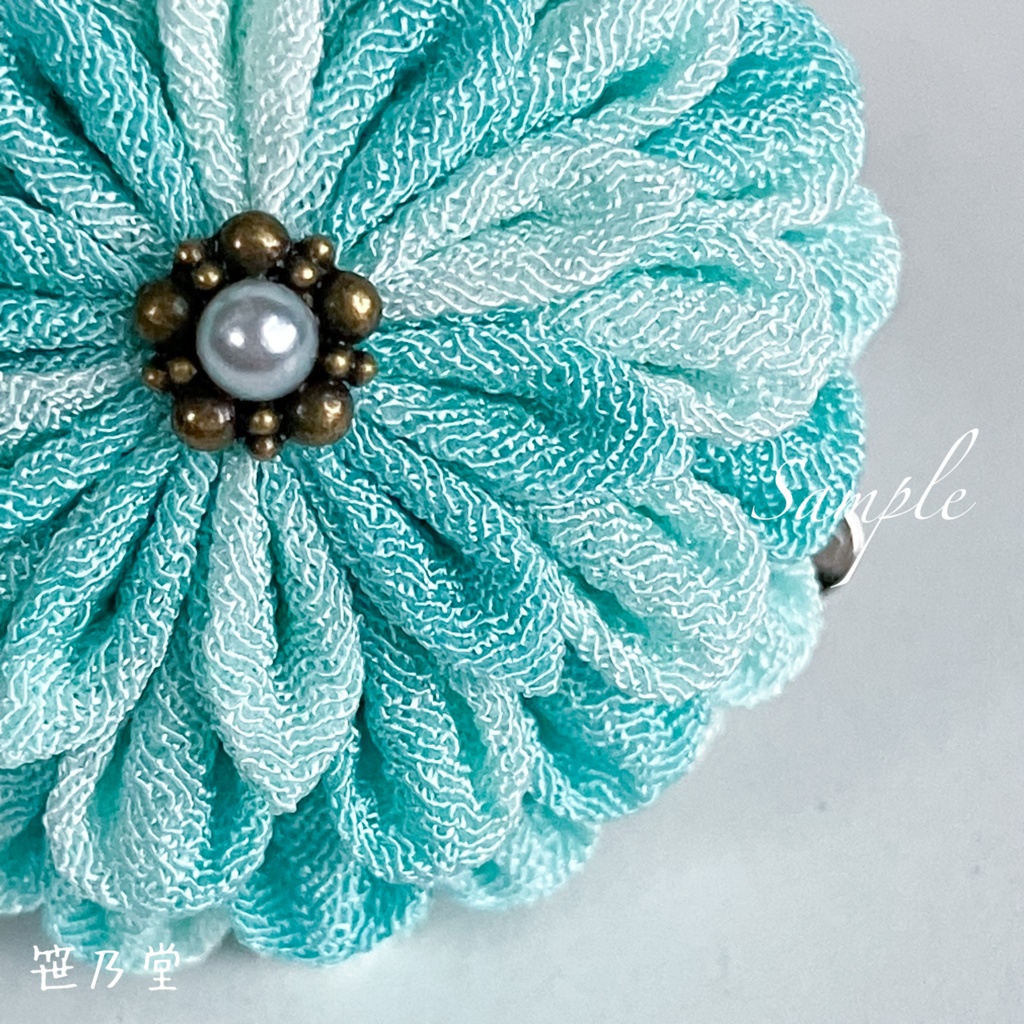 つまみ細工 和のクリップ〜泡泡〜