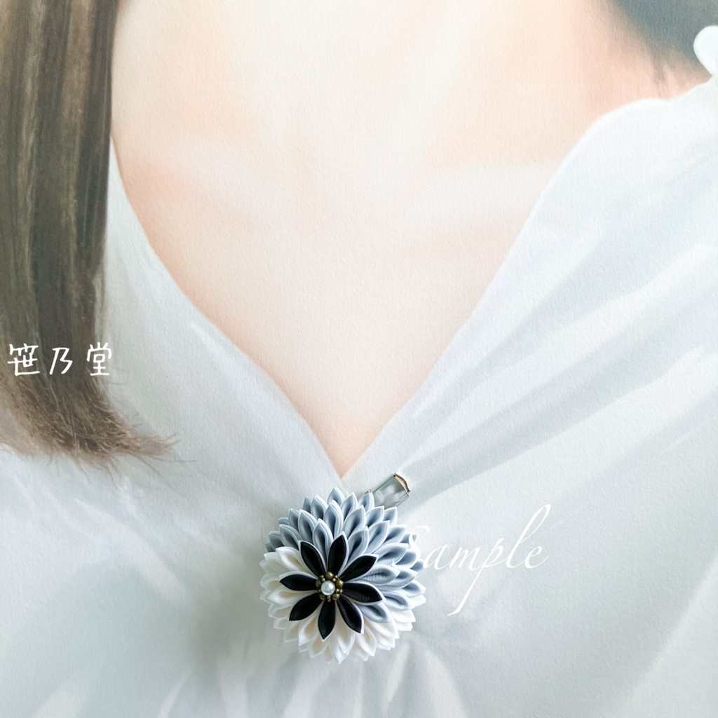 つまみ細工 和のクリップ〜HALLOWEEN WOLF〜