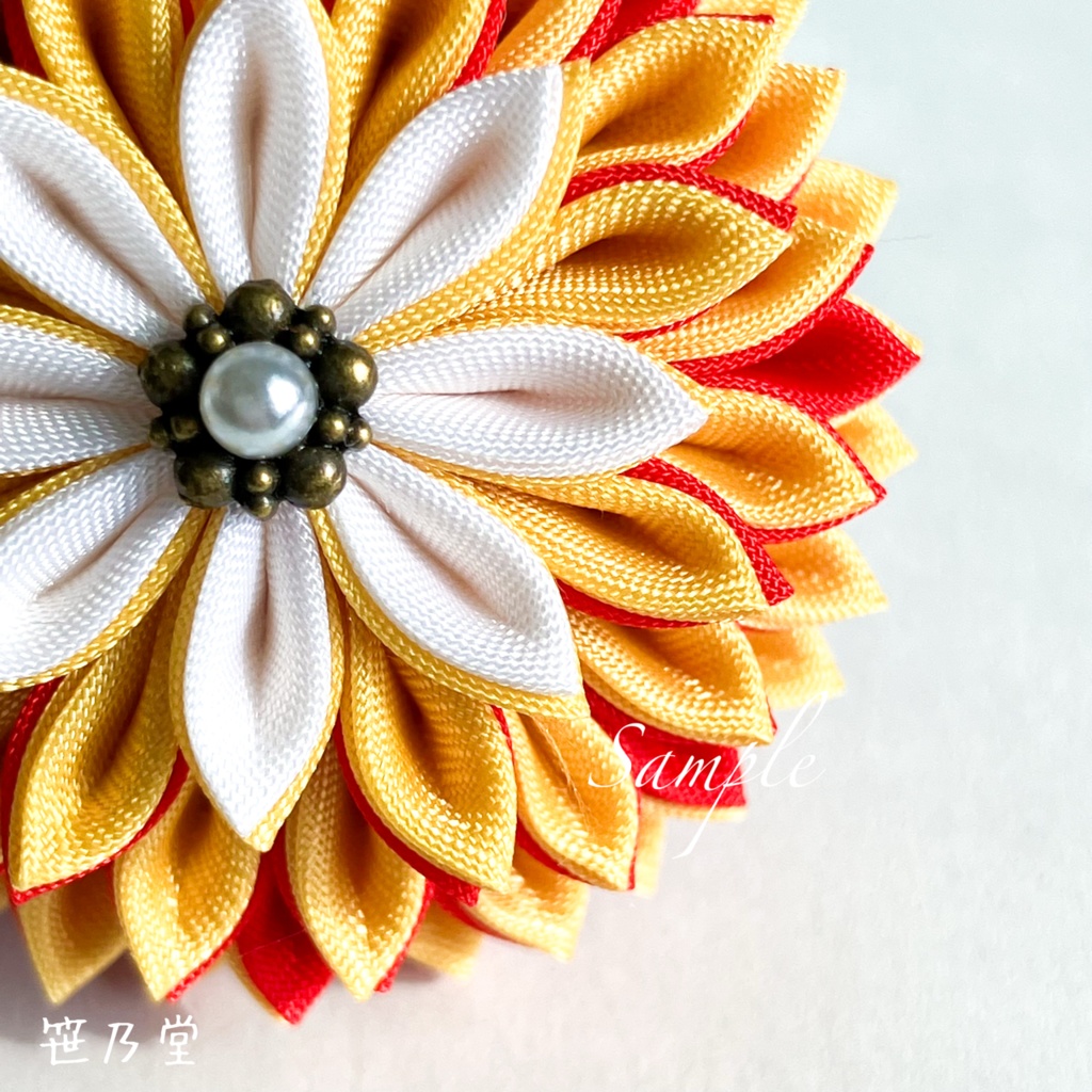 つまみ細工 和のクリップ~錦秋~