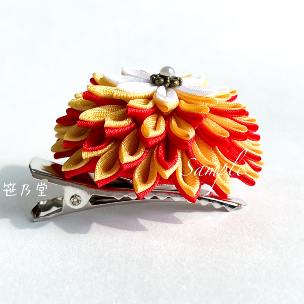 つまみ細工 和のクリップ~錦秋~