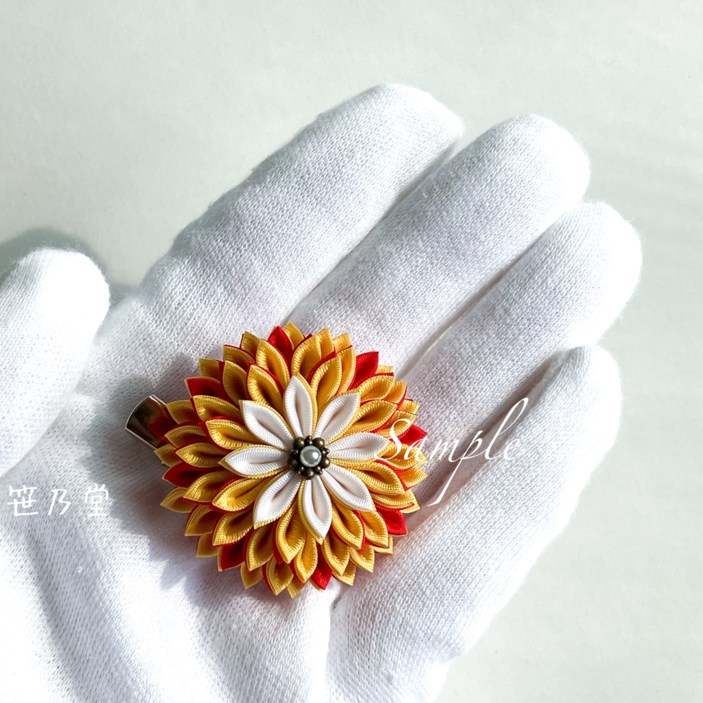 つまみ細工 和のクリップ~錦秋~