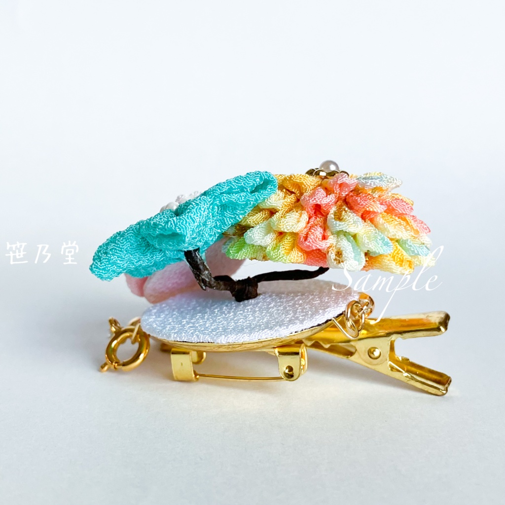 つまみ細工 和小物 2wayクリップ〜陽だまり〜