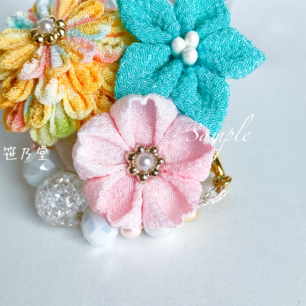 つまみ細工 和小物 2wayクリップ〜陽だまり〜