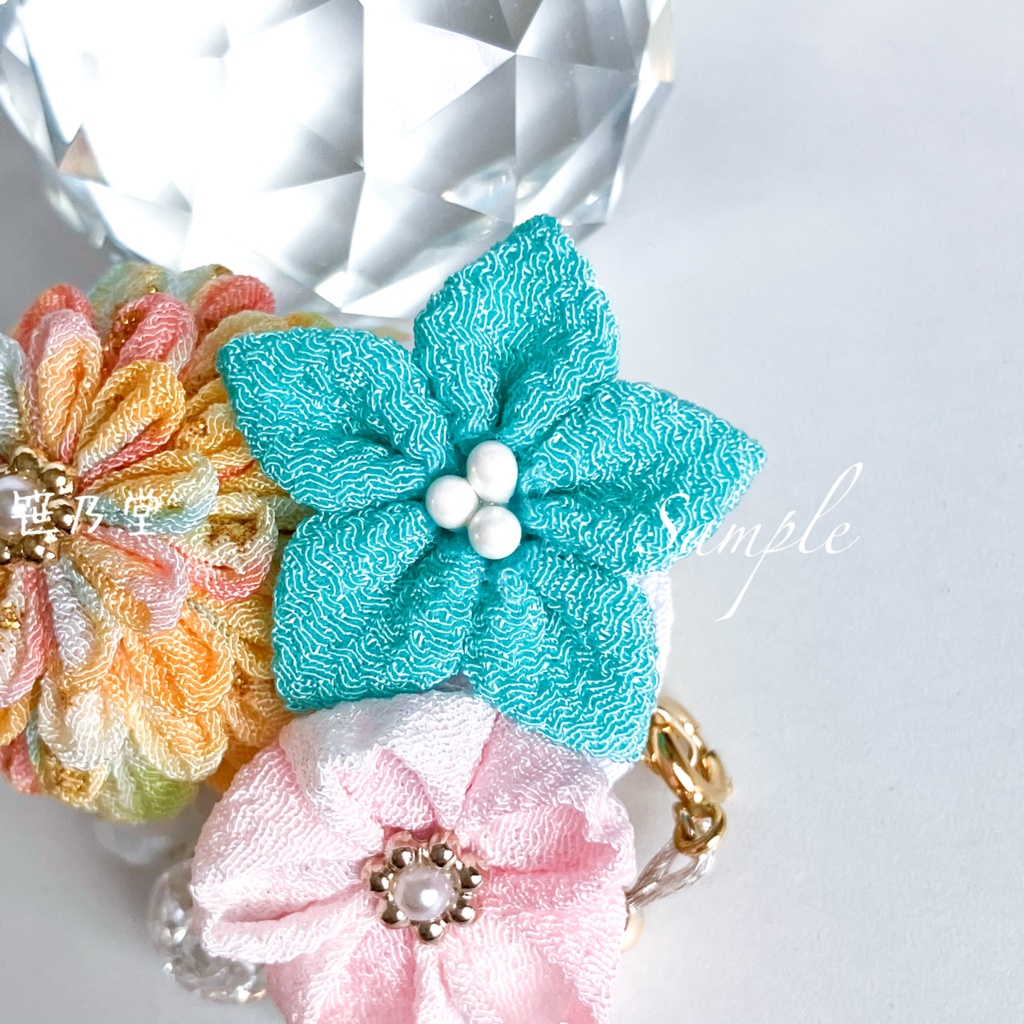 つまみ細工 和小物 2wayクリップ〜陽だまり〜