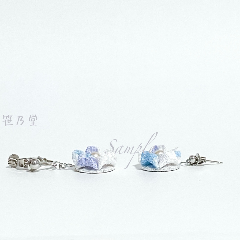 つまみ細工 和小物 桜の耳飾り(ピアス/イヤリング)