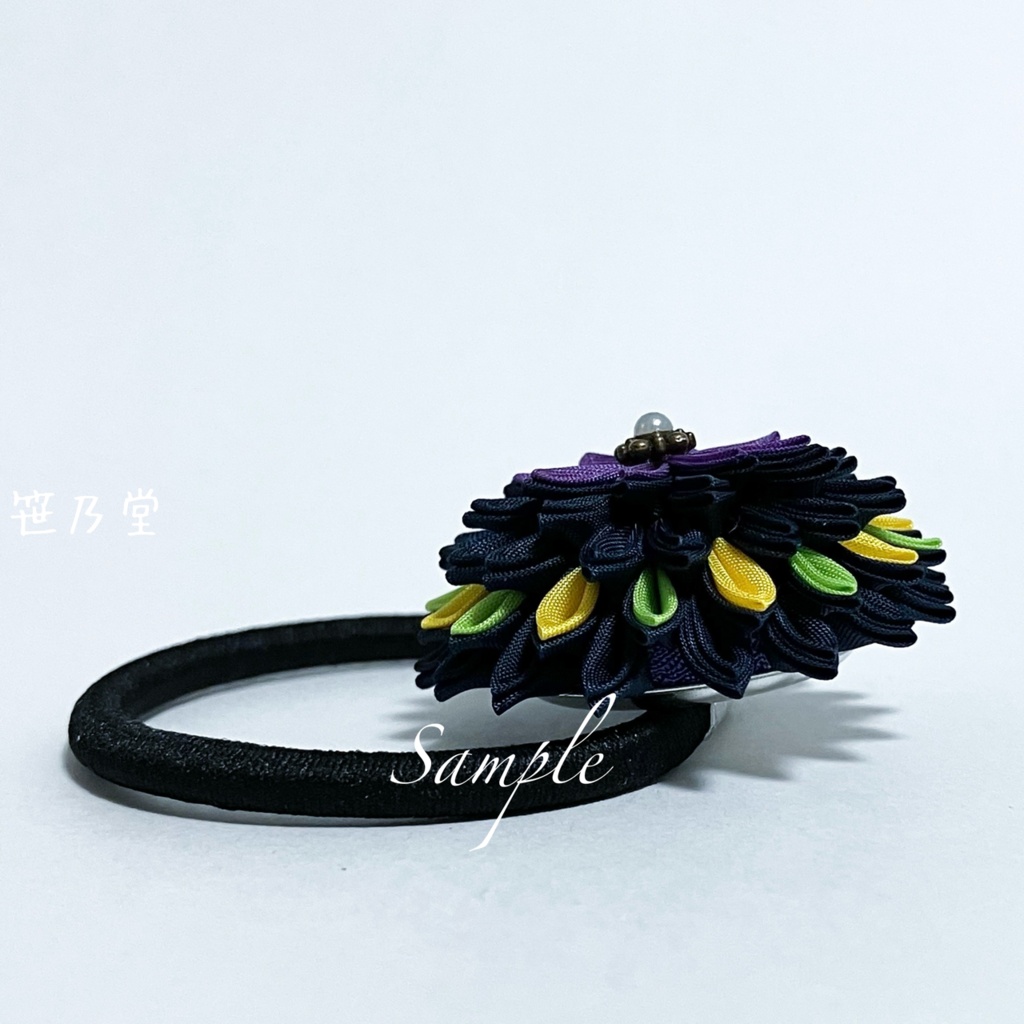 つまみ細工 和のヘアゴム~HALLOWEEN WITCH~