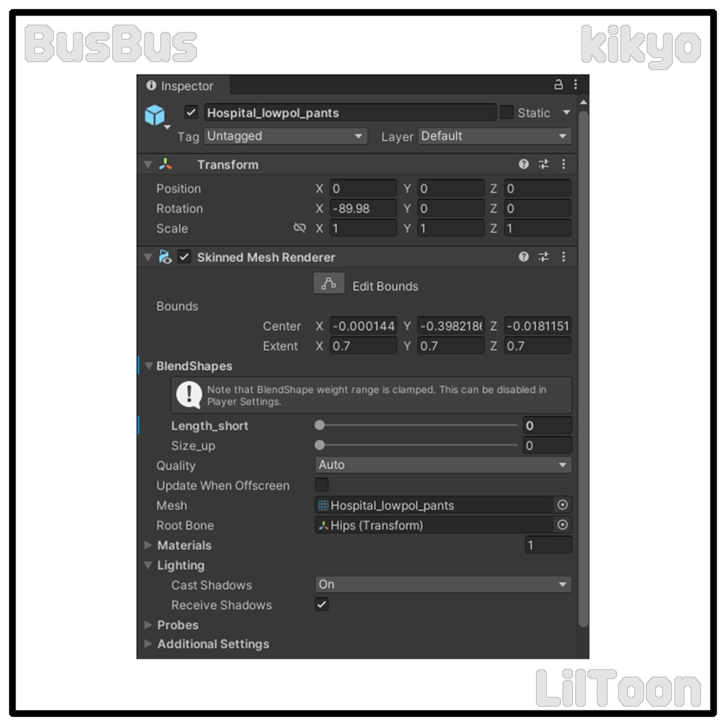 【桔梗用】 Kikyo Hospital gown 病院入院服