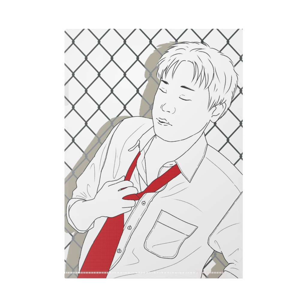 赤ネクタイ永田クリアファイル