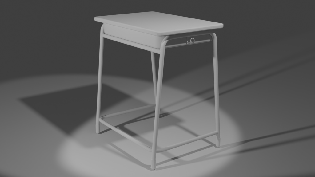 【無料3D素材】学校机