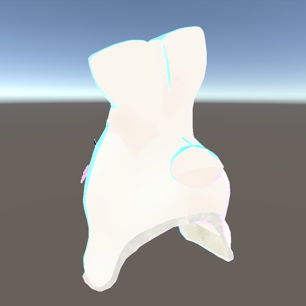 N043 もっちりおもちウサギ帽(耳Physbone対応)