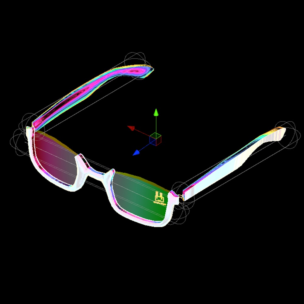 N052 ウェリントンのアンダーリム眼鏡(PhysBone対応)