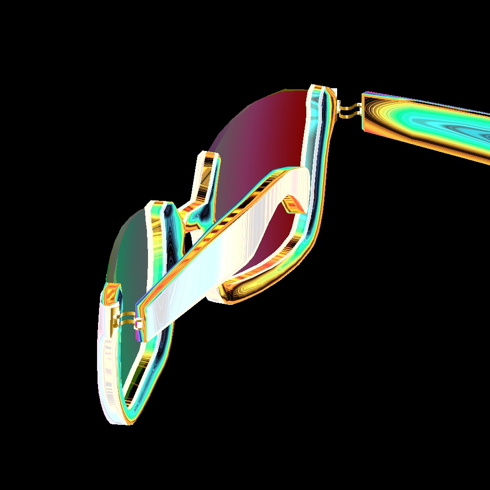 N052 ウェリントンのアンダーリム眼鏡(PhysBone対応)