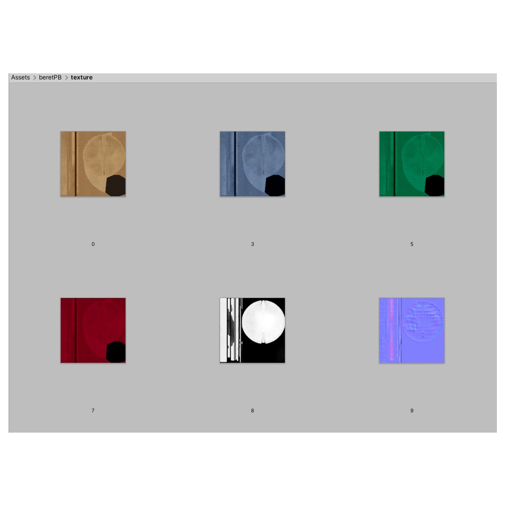 N061 おとウフちゃんのベレー帽(PhysBone対応)