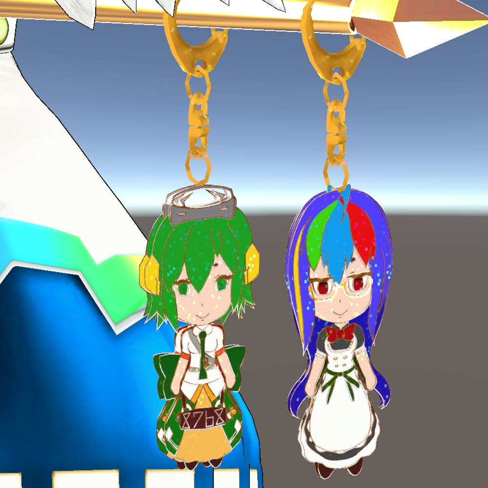 N066 あきら&えみゅーんVRキーホルダー(Physbone対応)《VMC応援2022》