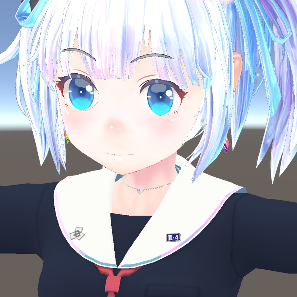 N072 きらきらハートネックレス(Physbone対応)☆追加ダウンロード特典付き