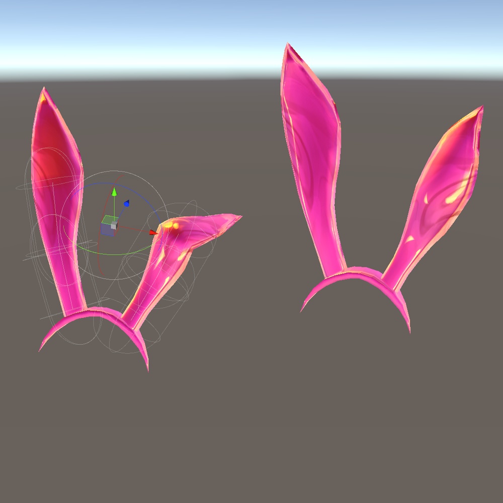 N088【VRChat】うさみみ帽子(PhysBone対応)☆追加ダウンロード特典付き