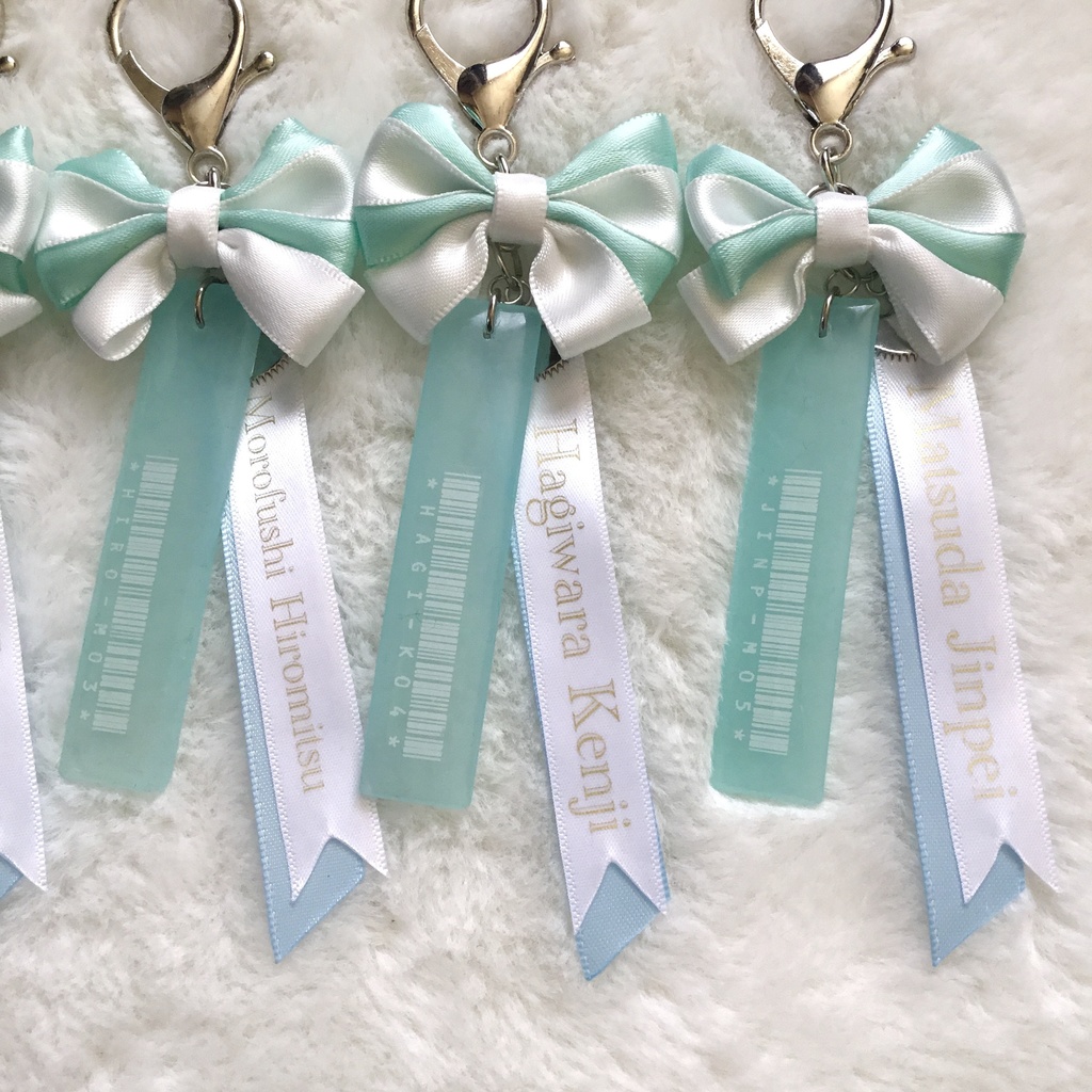 【名探偵コナン】警察学校組バーコードリボンチャーム(スカイブルー×ホワイト)