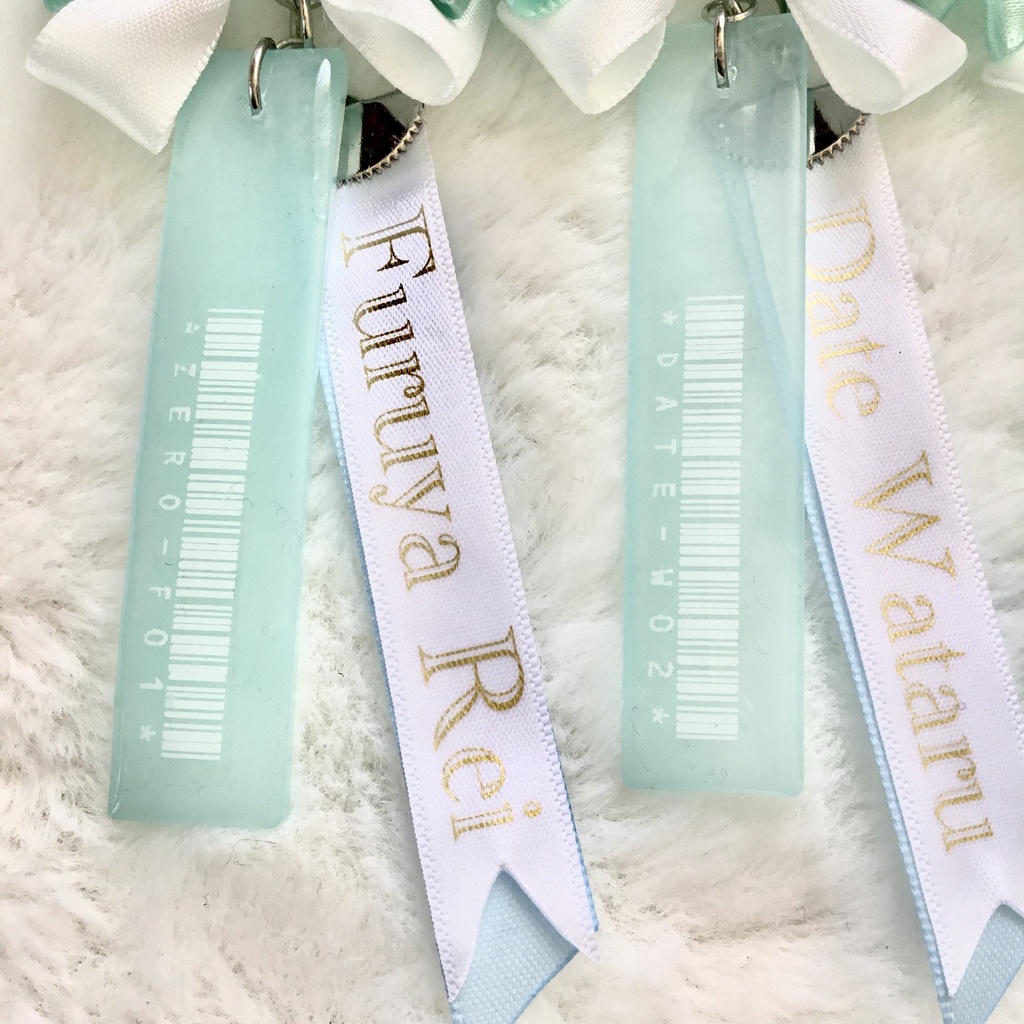 【名探偵コナン】警察学校組バーコードリボンチャーム(スカイブルー×ホワイト)