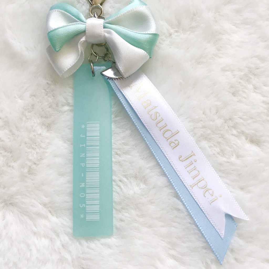 【名探偵コナン】警察学校組バーコードリボンチャーム(スカイブルー×ホワイト)