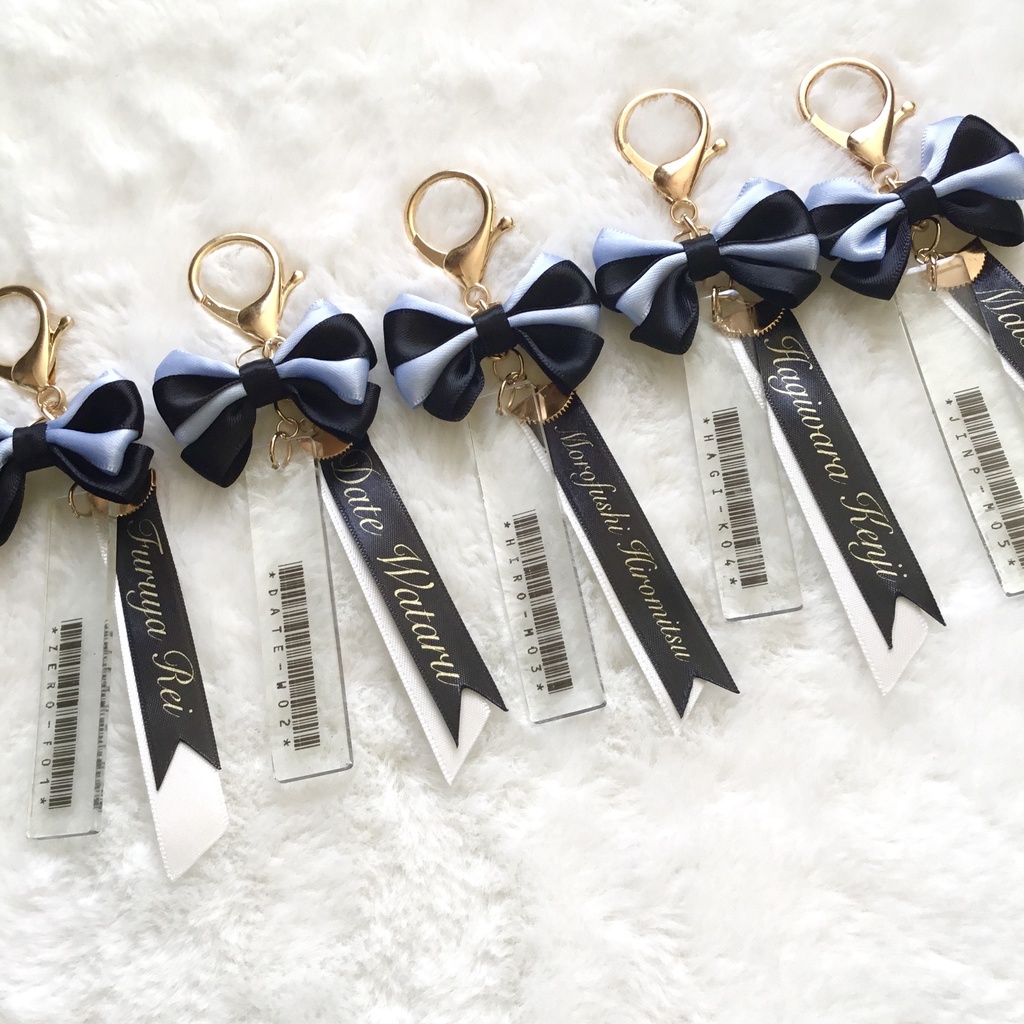 【名探偵コナン】警察学校組バーコードリボンチャーム(ブルーブラック×クリア)