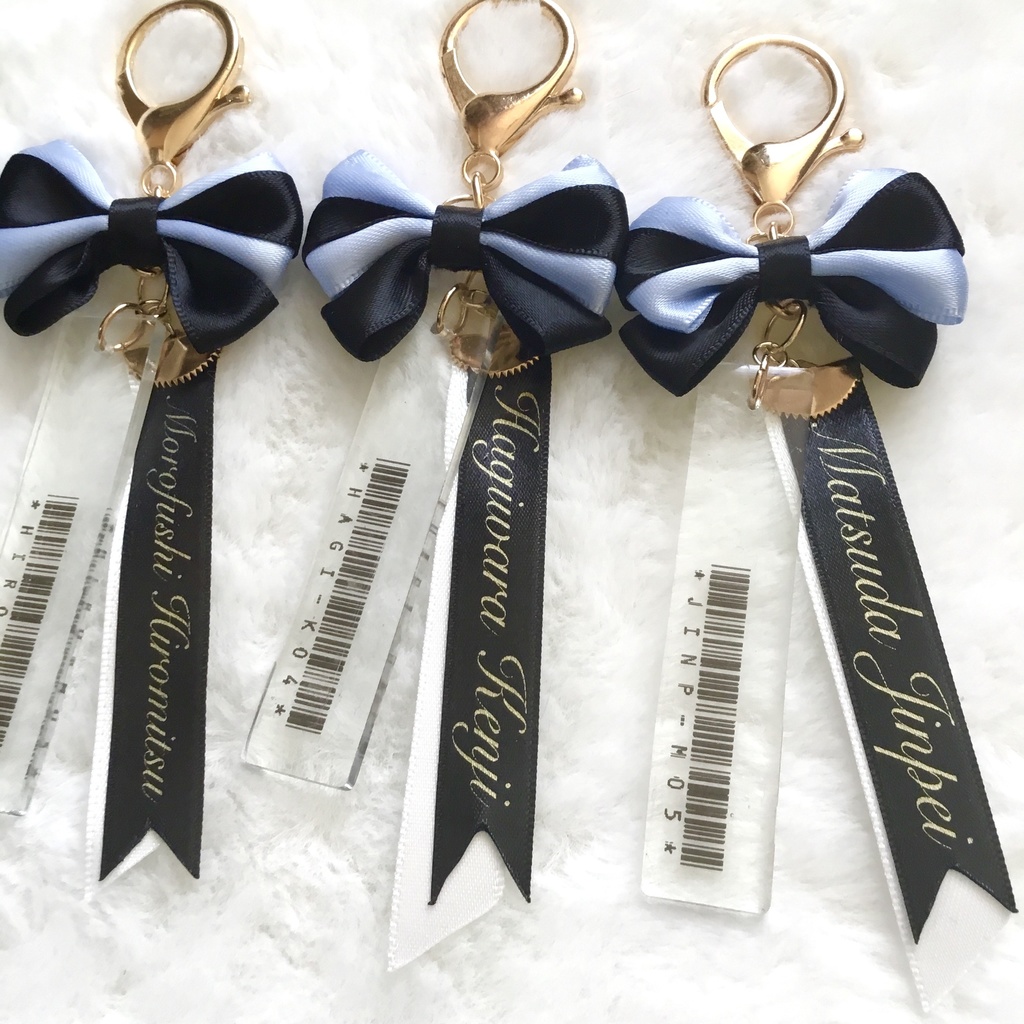 【名探偵コナン】警察学校組バーコードリボンチャーム(ブルーブラック×クリア)