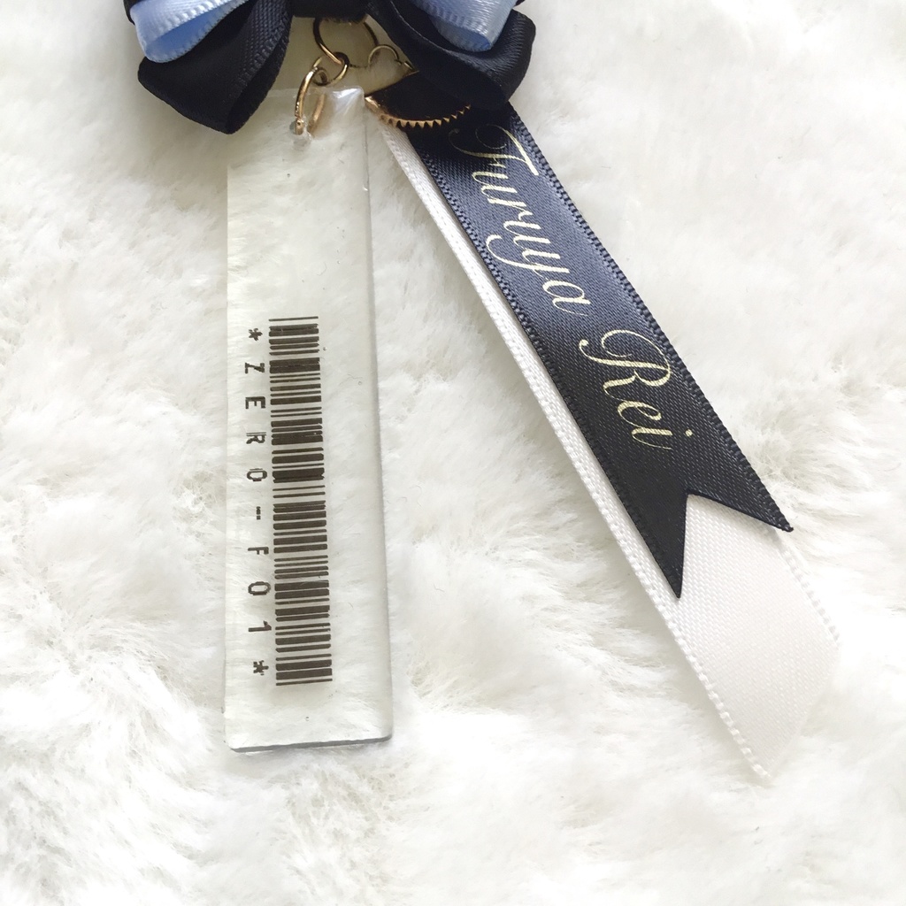 【名探偵コナン】警察学校組バーコードリボンチャーム(ブルーブラック×クリア)