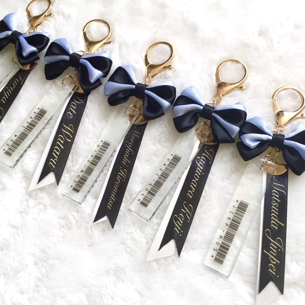 【名探偵コナン】警察学校組バーコードリボンチャーム(ブルーブラック×クリア)