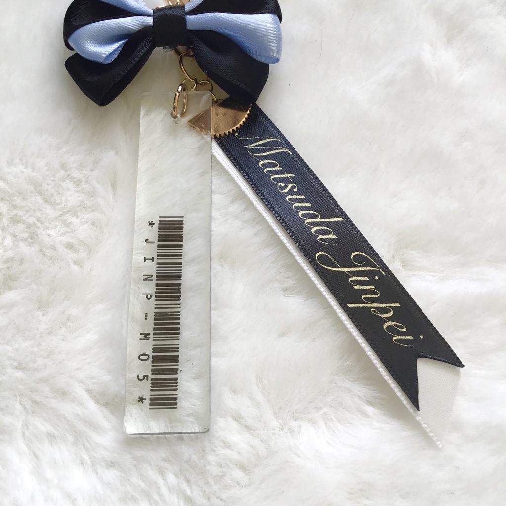 【名探偵コナン】警察学校組バーコードリボンチャーム(ブルーブラック×クリア)