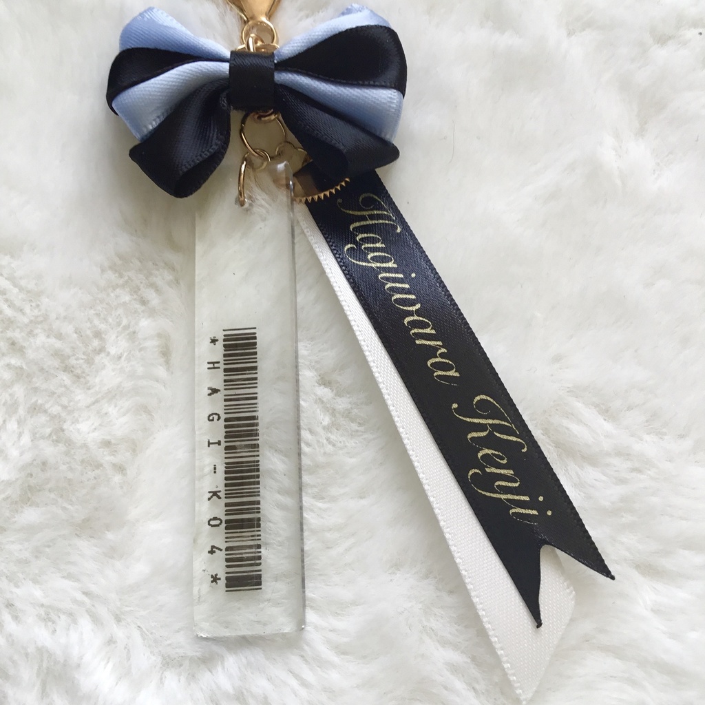 【名探偵コナン】警察学校組バーコードリボンチャーム(ブルーブラック×クリア)