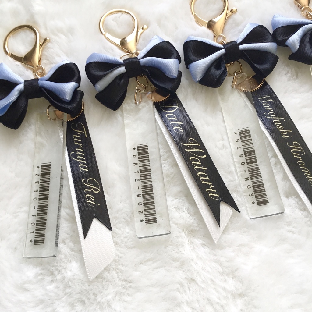 【名探偵コナン】警察学校組バーコードリボンチャーム(ブルーブラック×クリア)