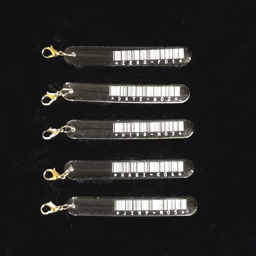 【名探偵コナン】警察学校組シンプルバーコードチャーム(クリア)