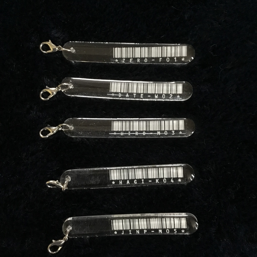 【名探偵コナン】警察学校組シンプルバーコードチャーム(クリア)