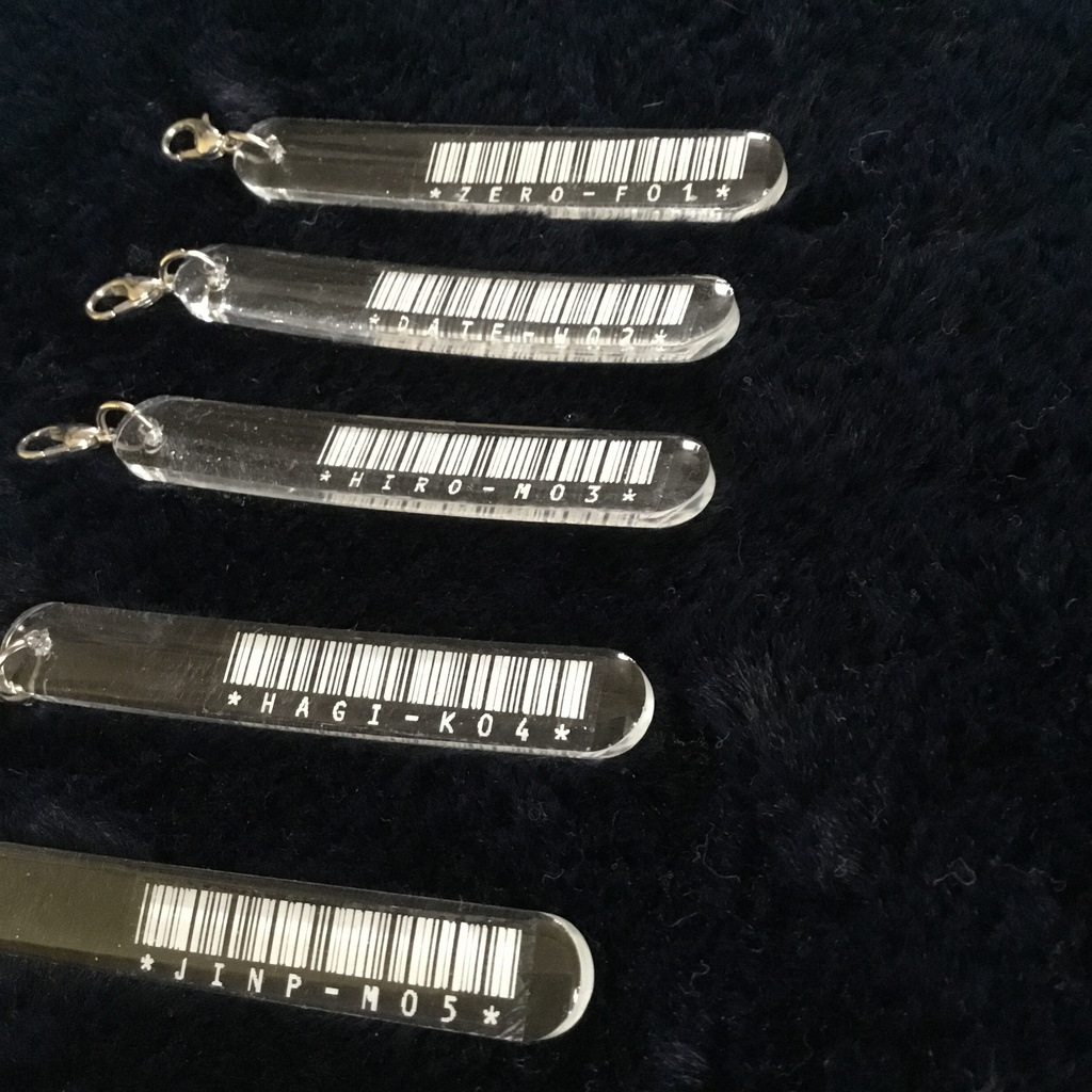 【名探偵コナン】警察学校組シンプルバーコードチャーム(クリア)