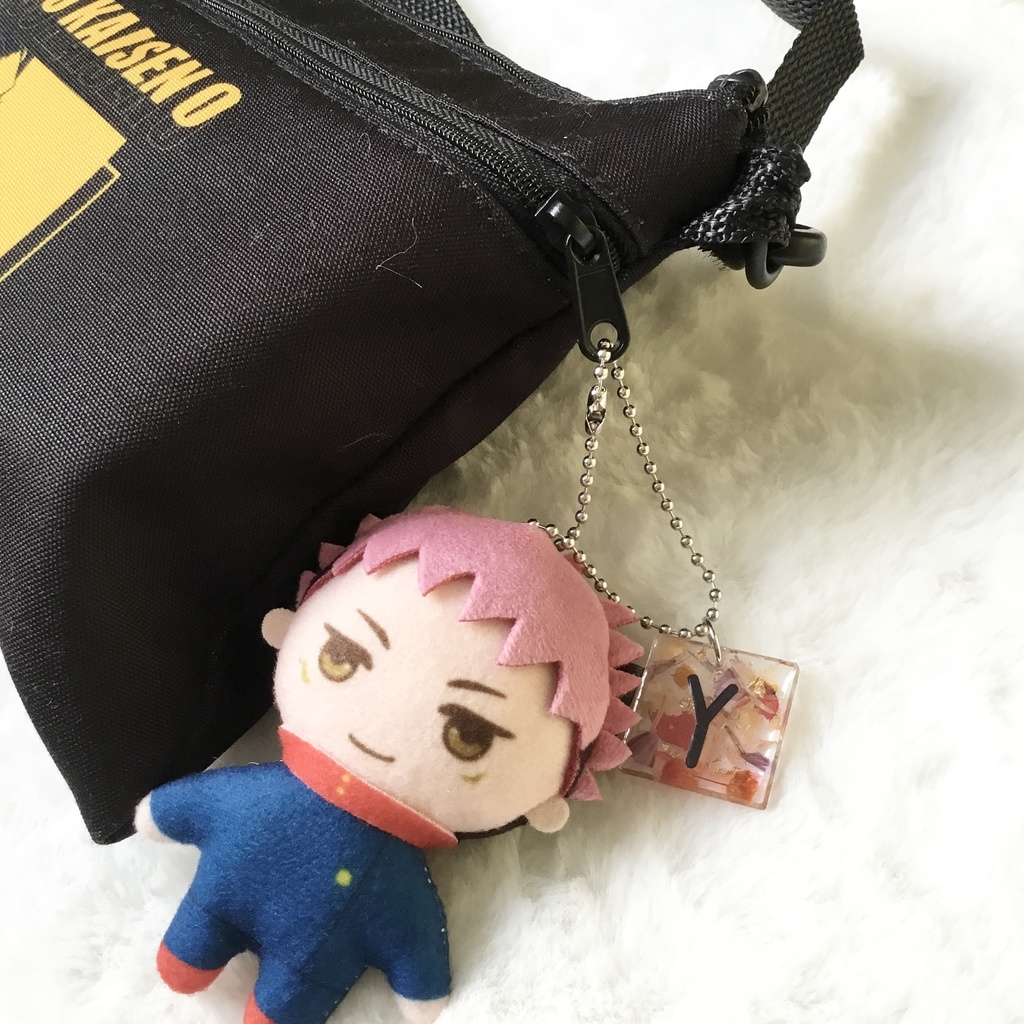 【呪術廻戦】ラウンド●推し花イニシャルキーホルダー