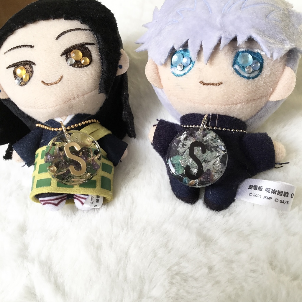 【呪術廻戦】ラウンド●推し花イニシャルキーホルダー