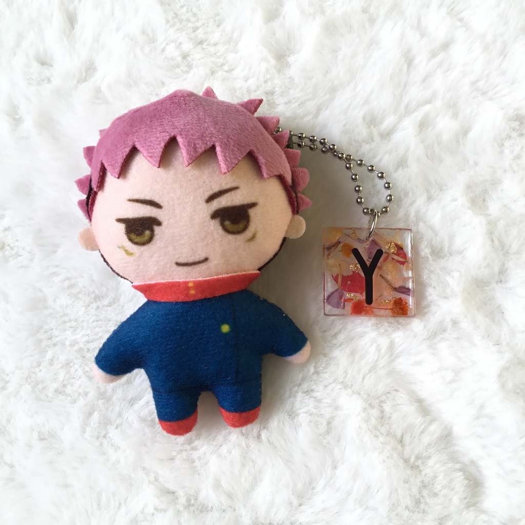 【呪術廻戦】ラウンド●推し花イニシャルキーホルダー